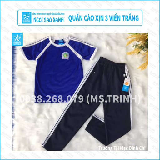QUẦN CÀO XỊN 3 VIỀN TRẮNG - TIỂU HỌC MẠC ĐỈNH CHI